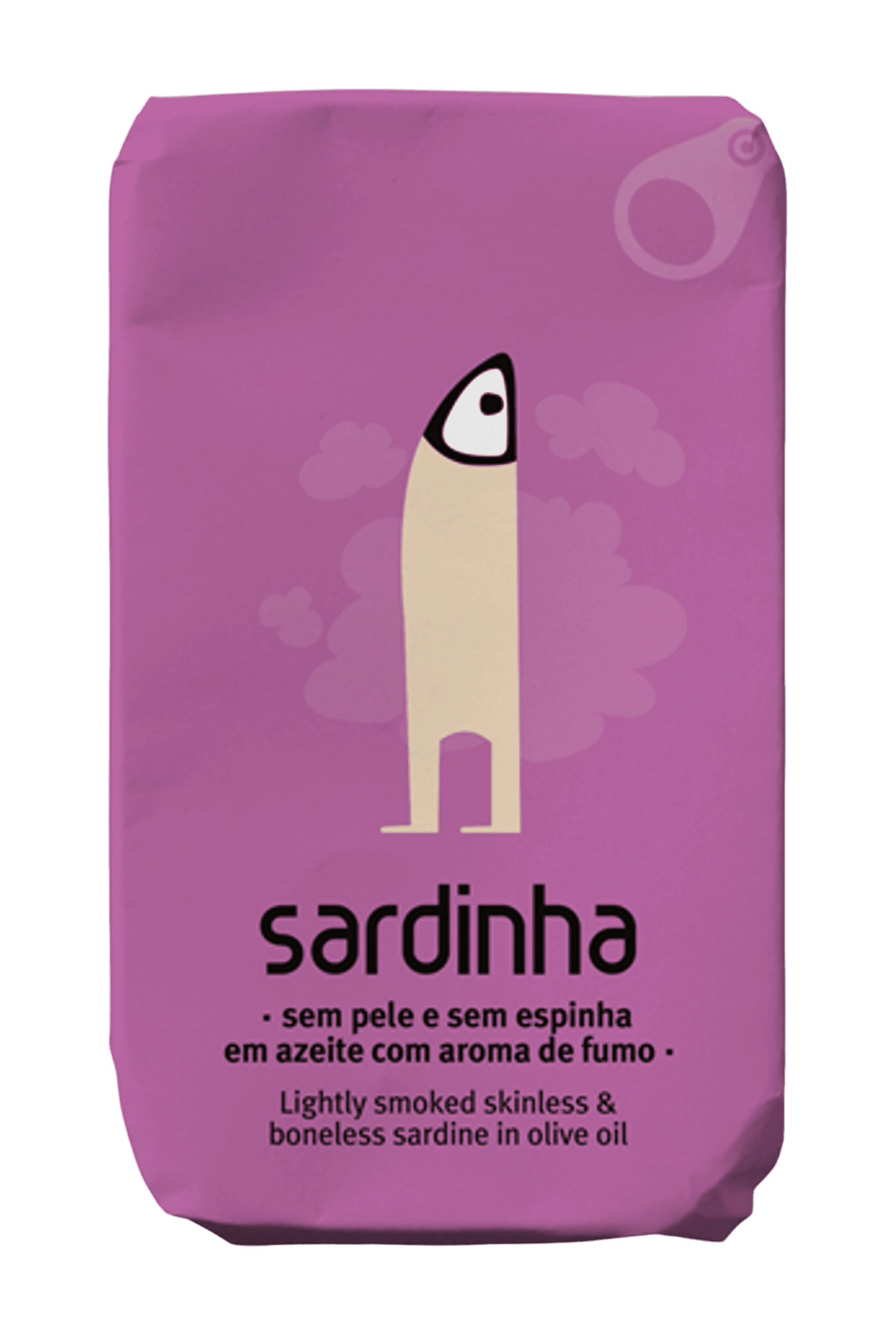 Lightly smoked skinless boneless sardine
